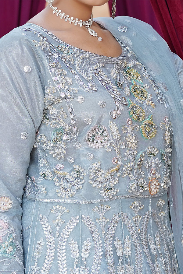 3 PIECE STITCHED EMBROIDERED SUIT MAXI-173 - Nafuji Store