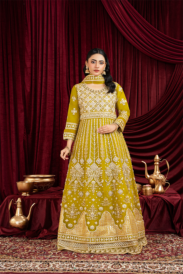 3 PIECE STITCHED EMBROIDERED SUIT MAXI-20 - Nafuji Store