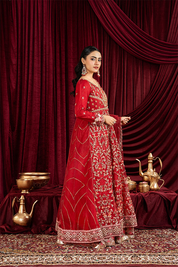 3 PIECE STITCHED EMBROIDERED SUIT MAXI-184 - Nafuji Store