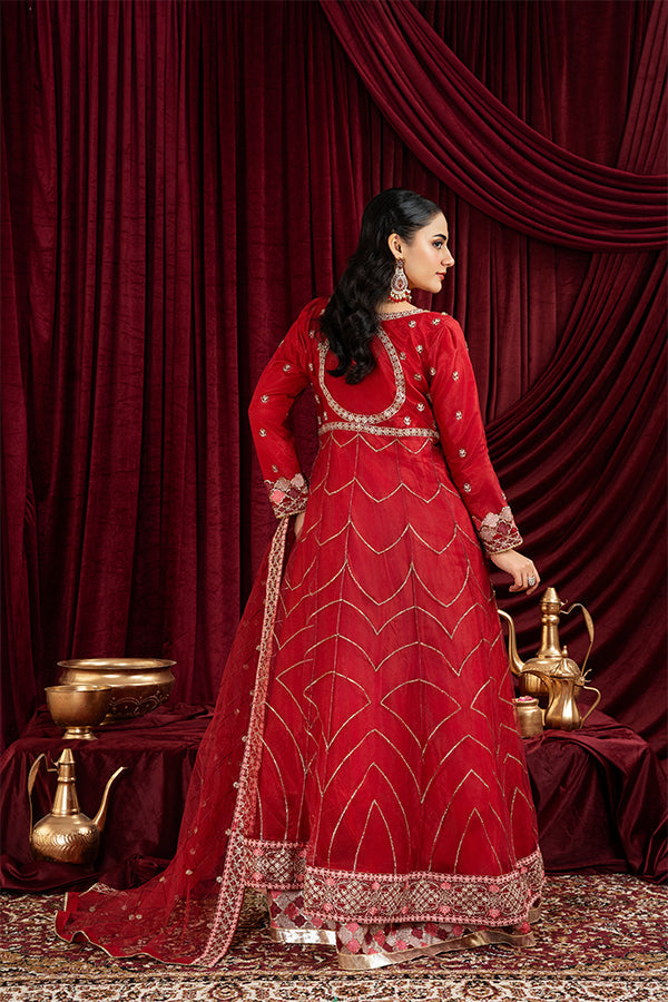 3 PIECE STITCHED EMBROIDERED SUIT MAXI-184 - Nafuji Store