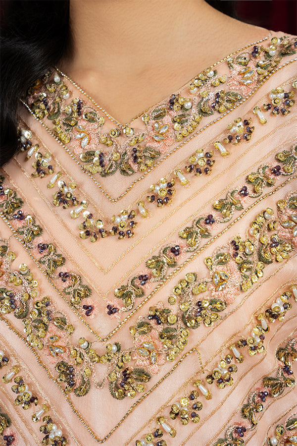 3 PIECE STITCHED EMBROIDERED SUIT MAXI-22 - Nafuji Store