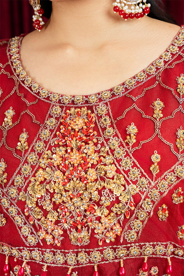 3 PIECE STITCHED EMBROIDERED SUIT MAXI-184 - Nafuji Store