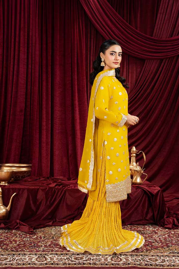 3 PIECE STITCHED EMBROIDERED SUIT WAS-31 - Nafuji Store