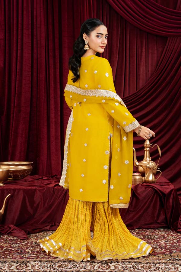 3 PIECE STITCHED EMBROIDERED SUIT WAS-31 - Nafuji Store