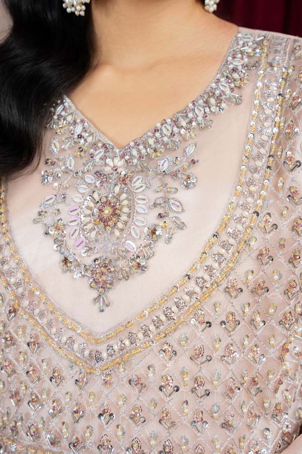 3 PIECE STITCHED EMBROIDERED SUIT MAXI-181 - Nafuji Store