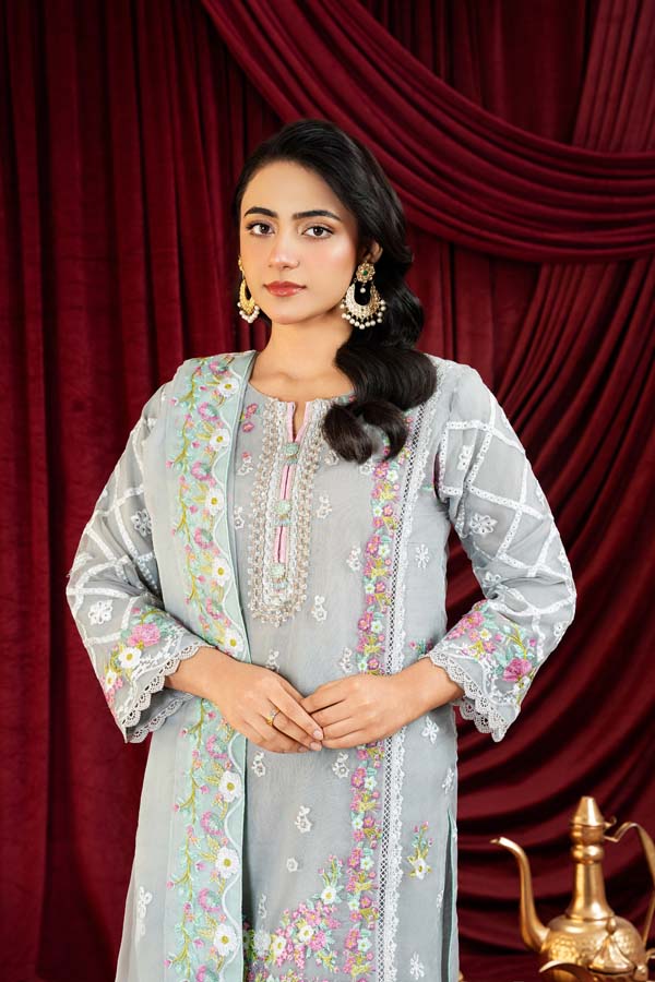 3 PIECE STITCHED EMBROIDERED SUIT WAS-177 - Nafuji Store